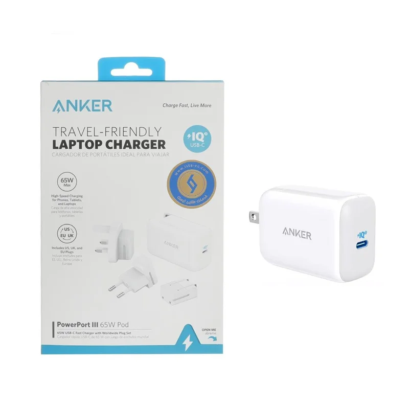 شارژر انکر مدل A2712H21 PowerPort III 65W Pod