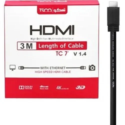 کابل HDMI تسکو مدل TC 70 به طول 3 متر