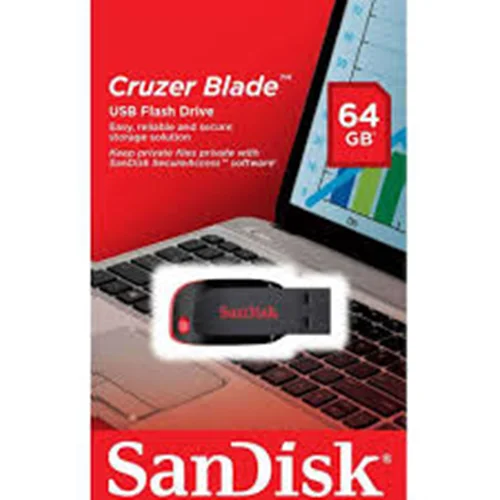 فلش مموری سن دیسک Cruzer Blade USB 2 ظرفیت 64 گیگابایت