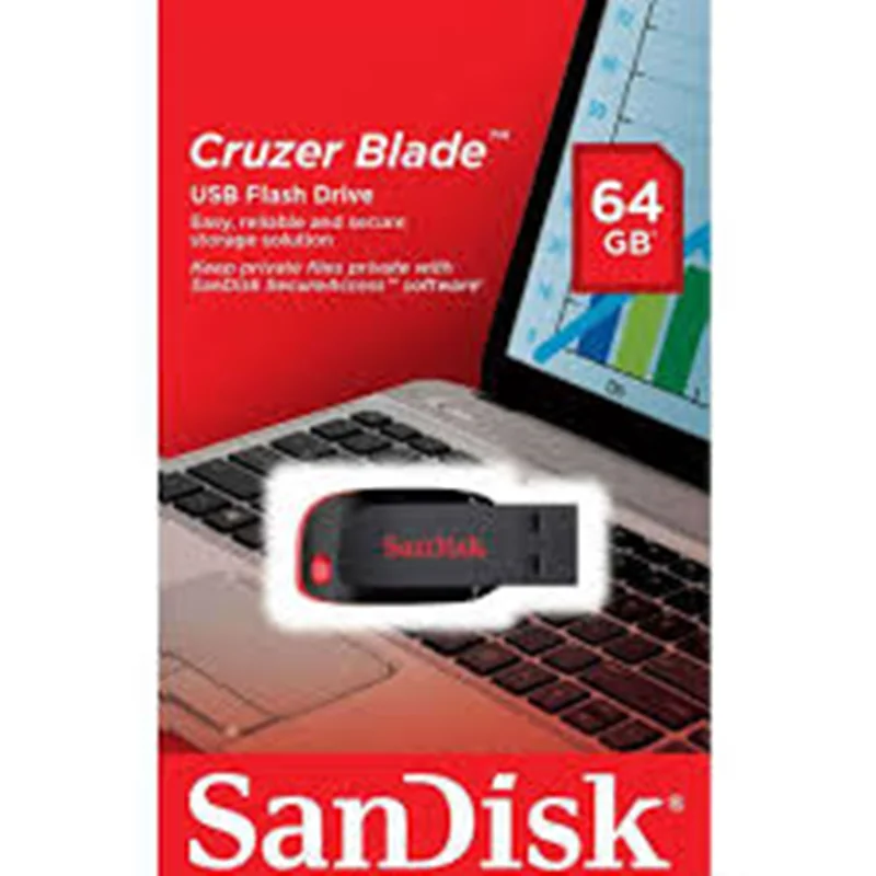 فلش مموری سن دیسک Cruzer Blade USB 2 ظرفیت 64 گیگابایت