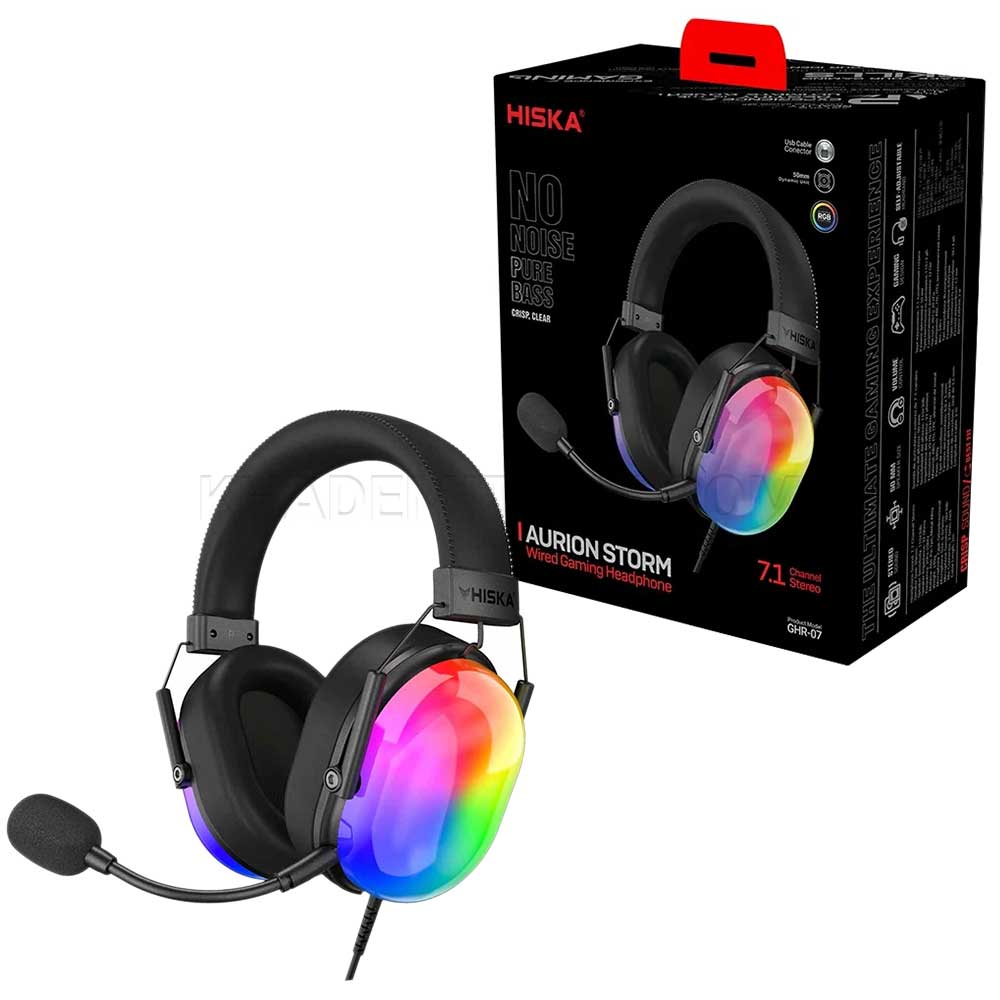 هدست گیمینگ هیسکا مدل GHR-07 با سیم و نویز کنسلینگ
