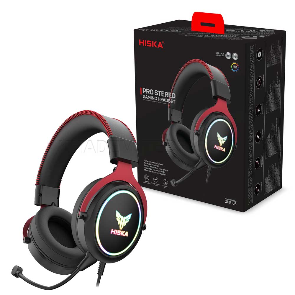 هدفون گیمینگ هیسکا مدل GHR-05 با سیم و نویز کنسلینگ