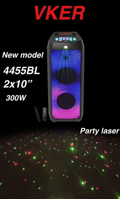 اسپیکر پارتی باکس ویکر ۴۴۵۵ لیزردار